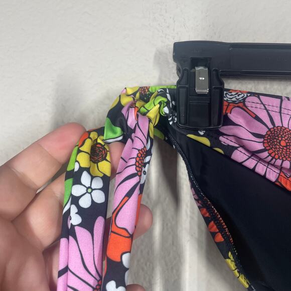 ModCloth Size Small The Fiona Tie-Side Bikini Bottom Swimwear Daisy Floral - Picture 4 of 9